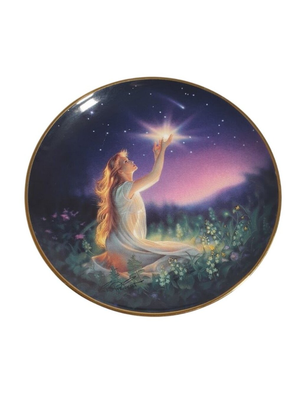Limited Edition Franklin Mint Heirloom Crystal Power Fine Porcelain Plate Signed